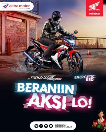 Pikat Generasi Eksis, Astra Motor Imam Bonjol Hadirkan Honda Sonic 150R dengan Tampilan "Energetic Red"